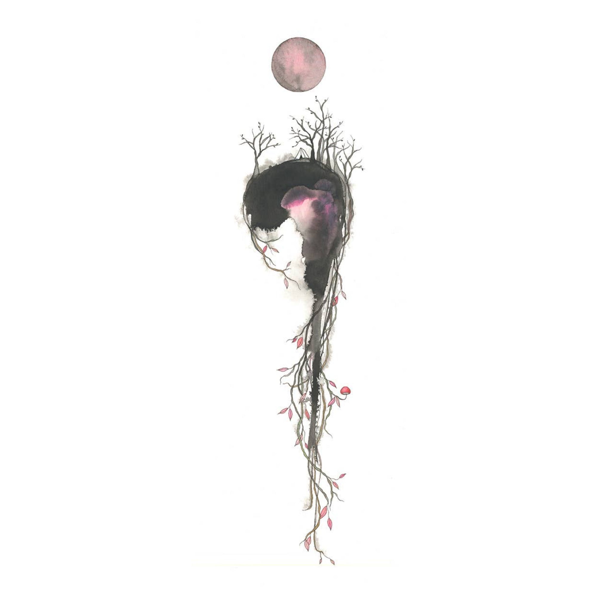 Under the strawberry Moon - Art Print
