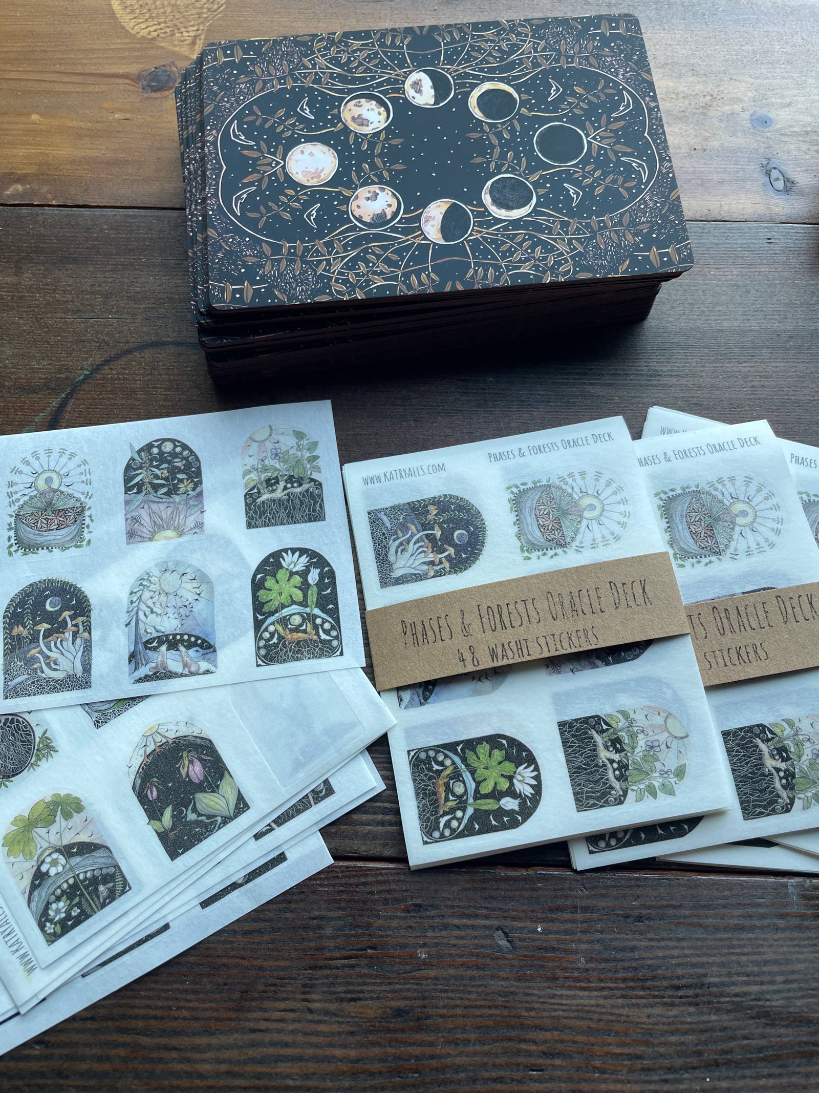 Washi Stickers of 48 Phases and Forests Oracles