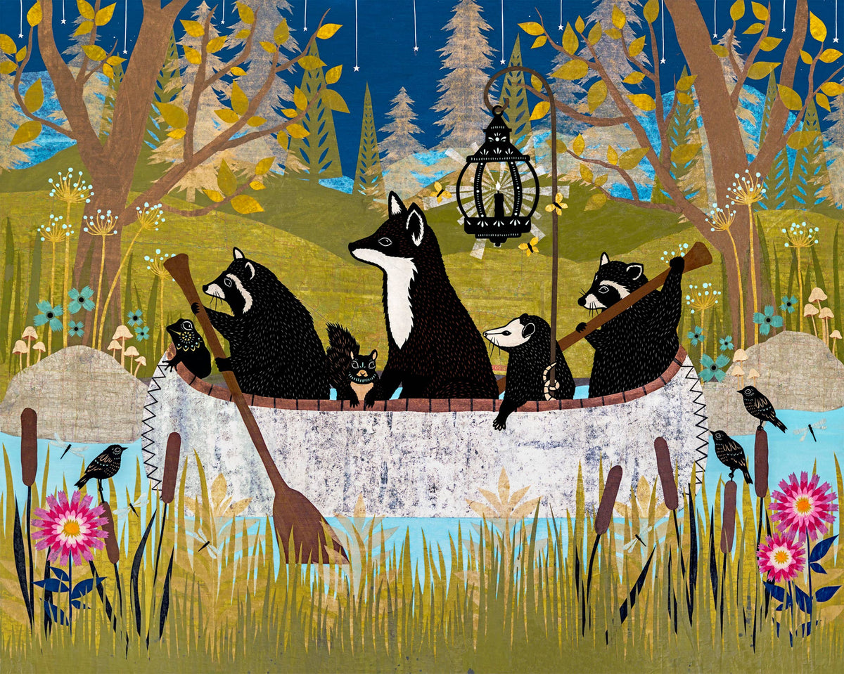 Where The Lantern Light Leads - 8 x 10 Cut Paper Art Print