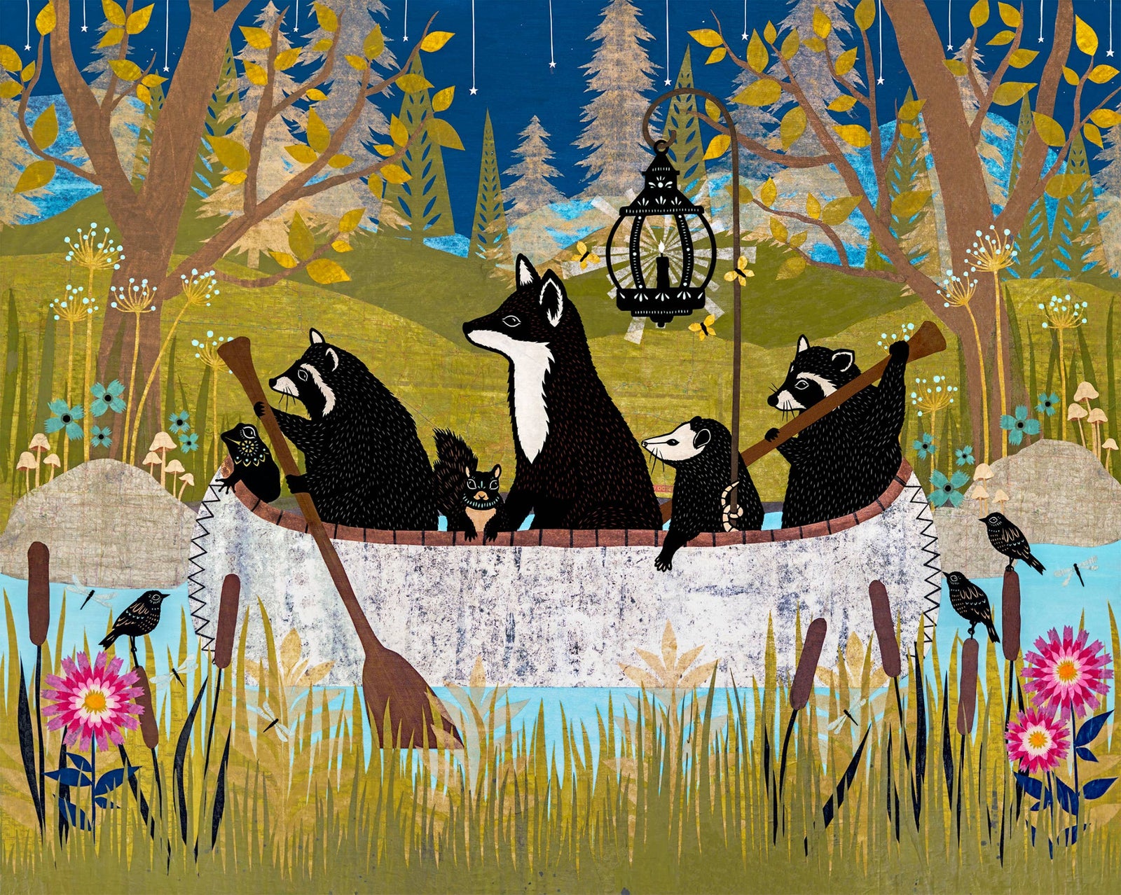 Where The Lantern Light Leads - 8 x 10 Cut Paper Art Print