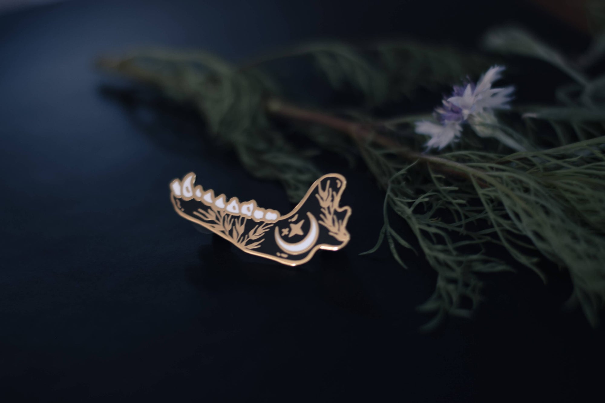 Wolf Jawbone Enamel pin