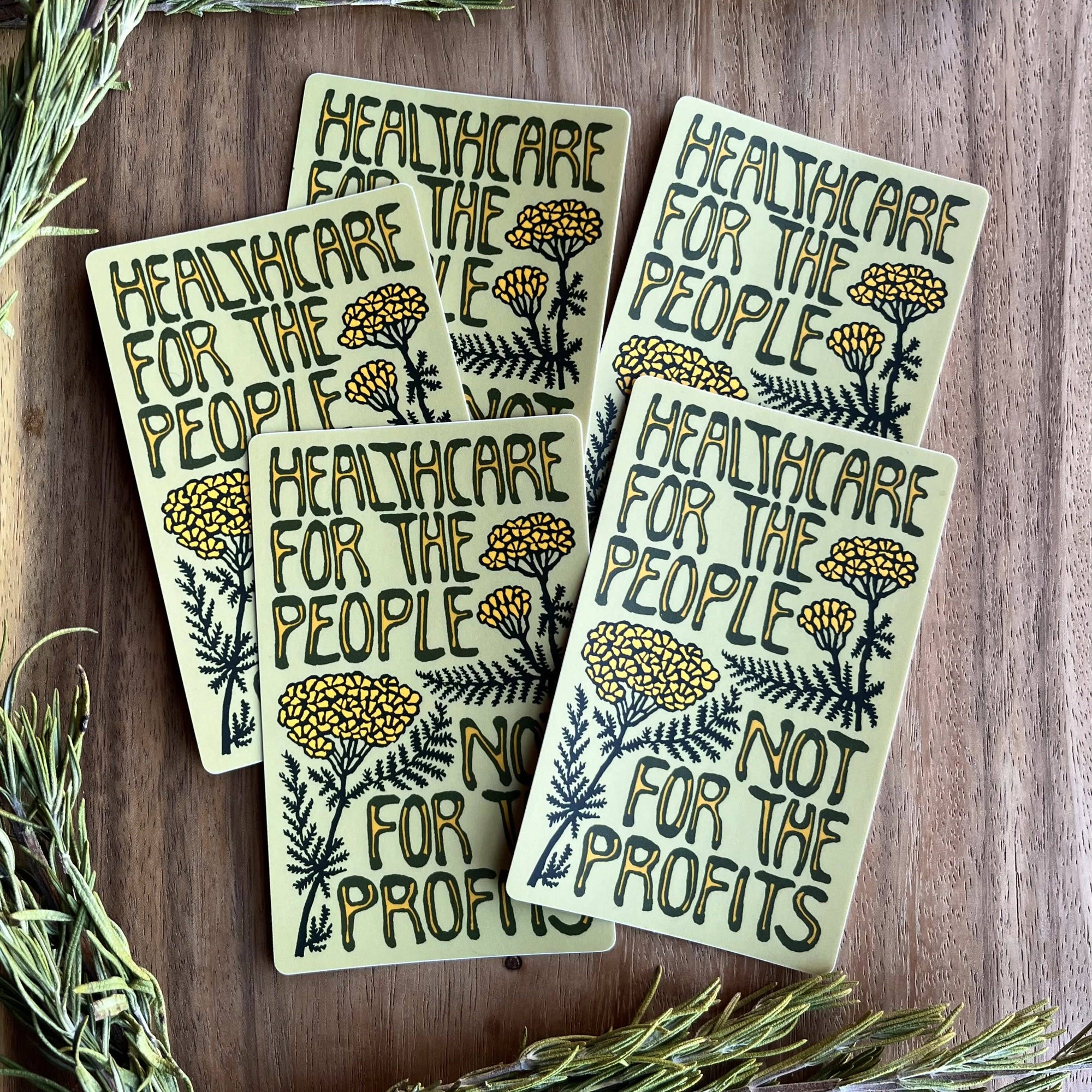 Healthcare for the People not Profit Vinyl Sticker