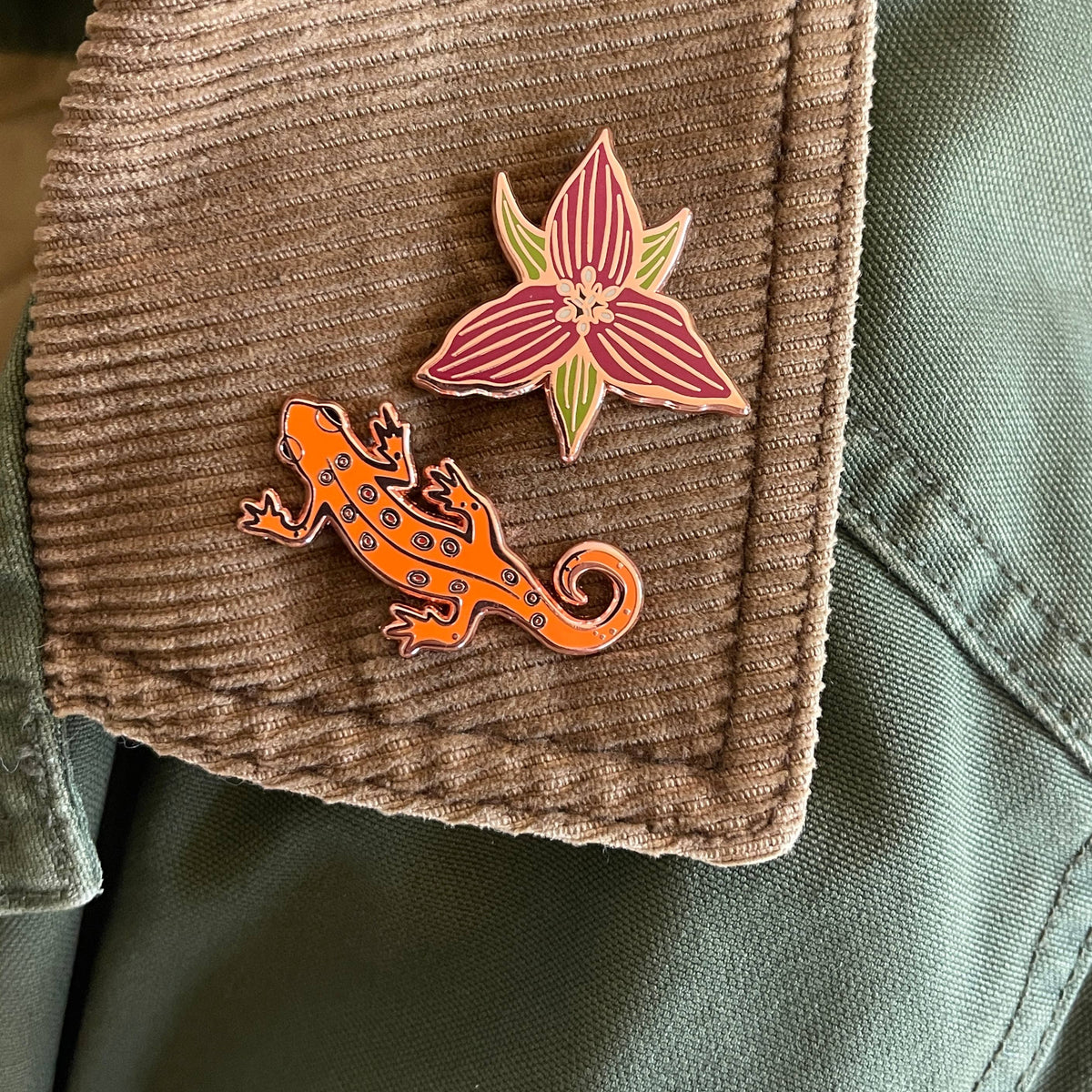 Red Trillium Enamel Pin