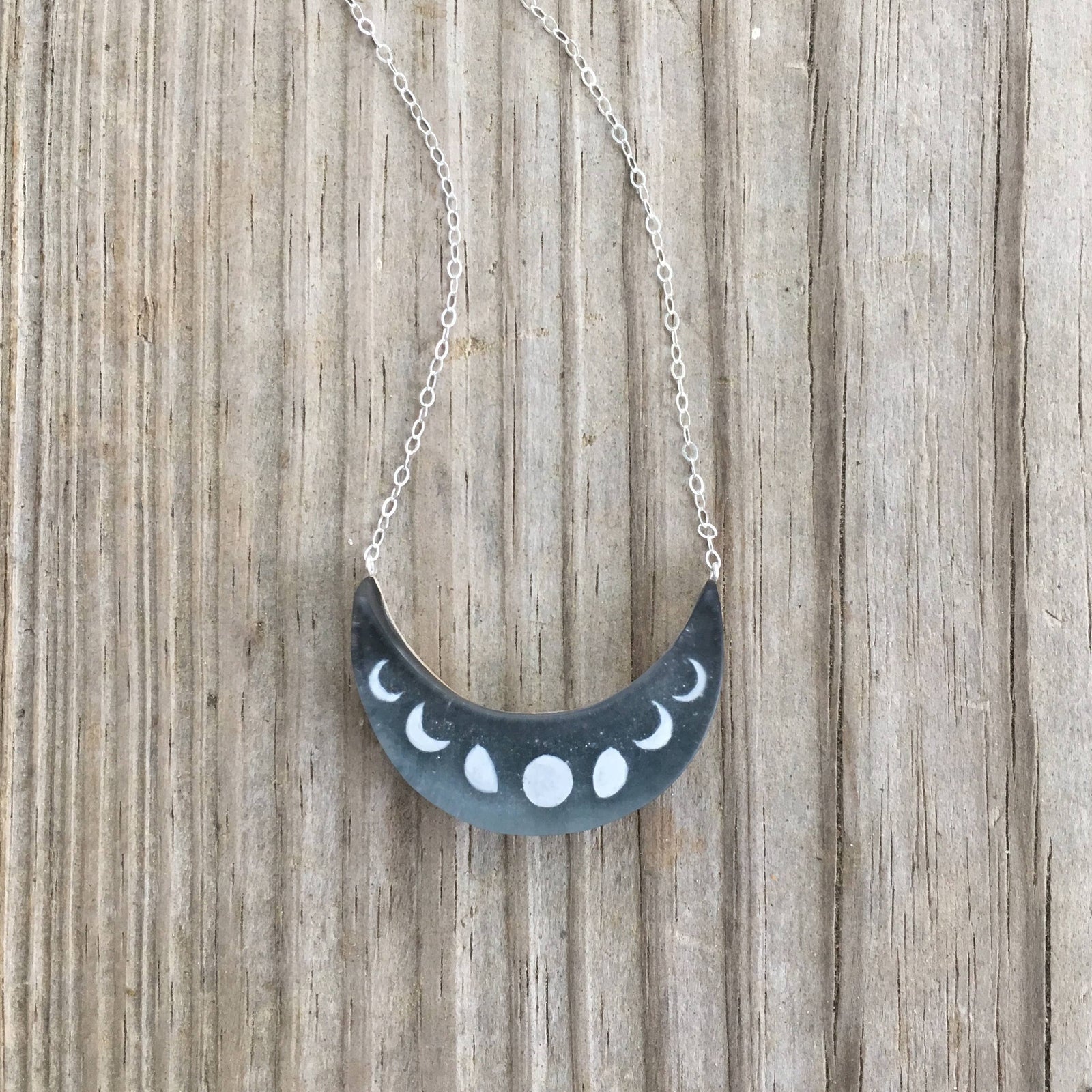 Glitter Moons Hand Painted