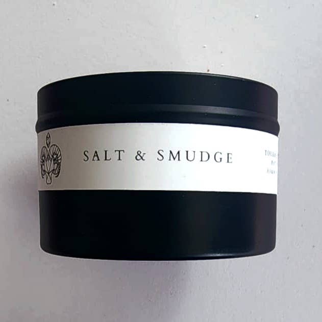 Salt &amp; Smudge • 8oz Soy Crystal Candle
