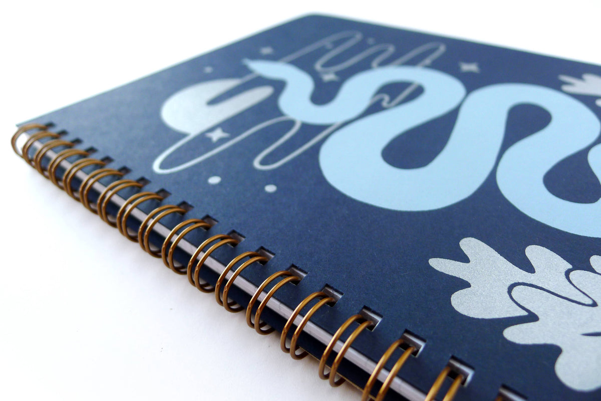 Snake Rising Coil Notebook, Large : Lined