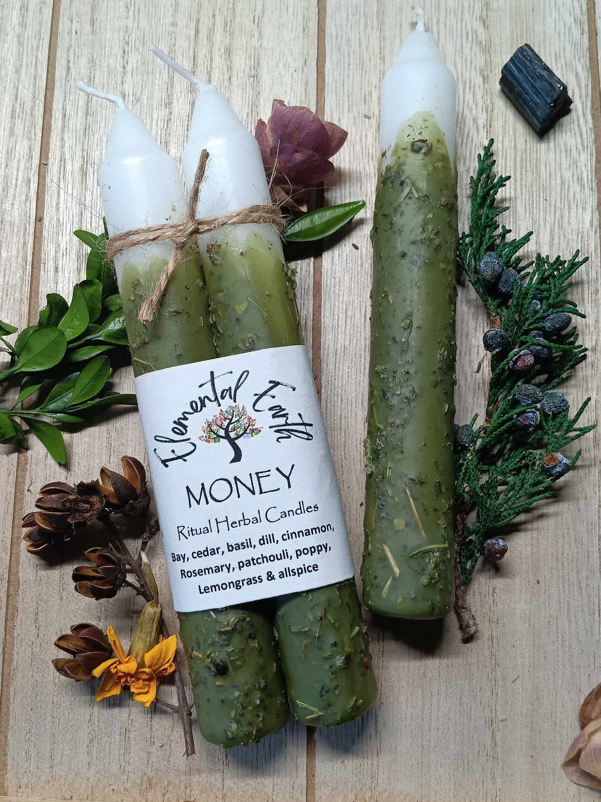 Money Herbal Intention Candles