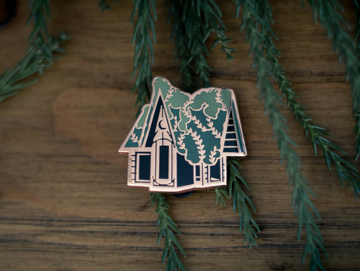 Cottagecore Witch Cottage pin