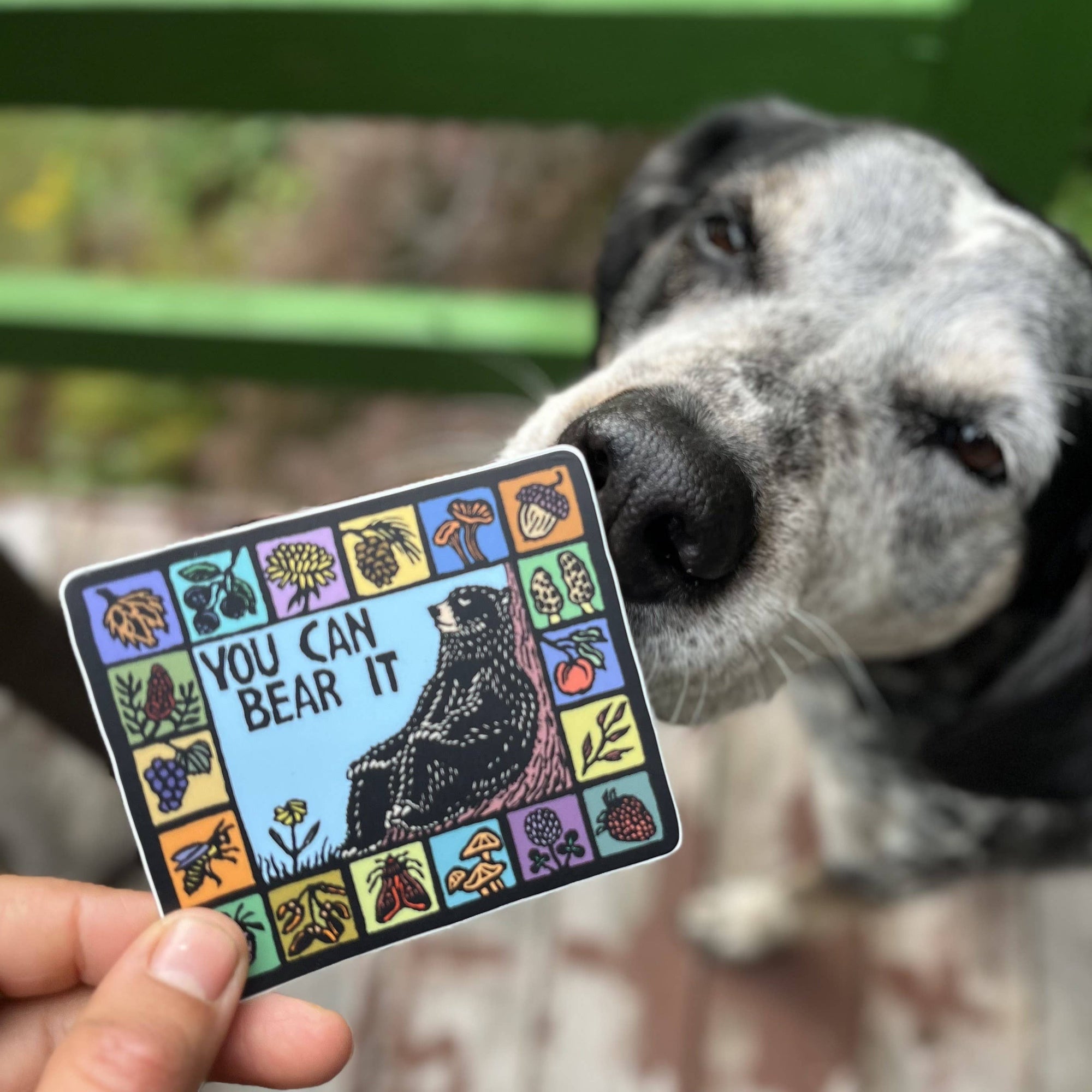 You Can Bear It Sticker | matte vinyl black bear