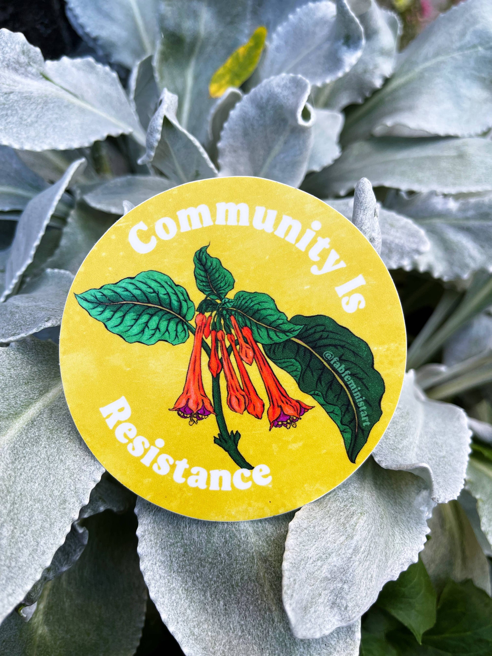 Community Is Resistance: Feminist Sticker