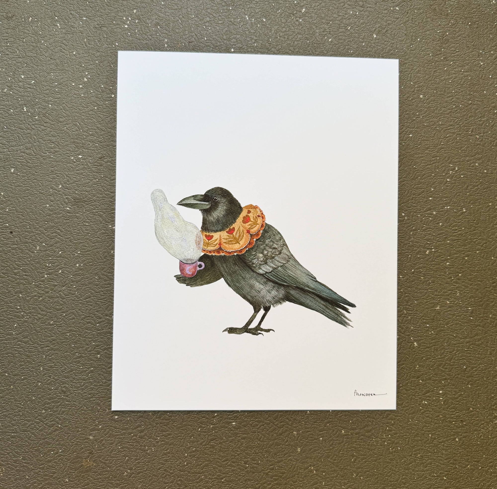 Claude Crow: Critters and Cups (8" x 10" Print)