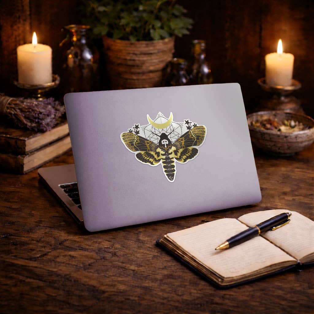Hawkmoth Matte Mirror Sticker