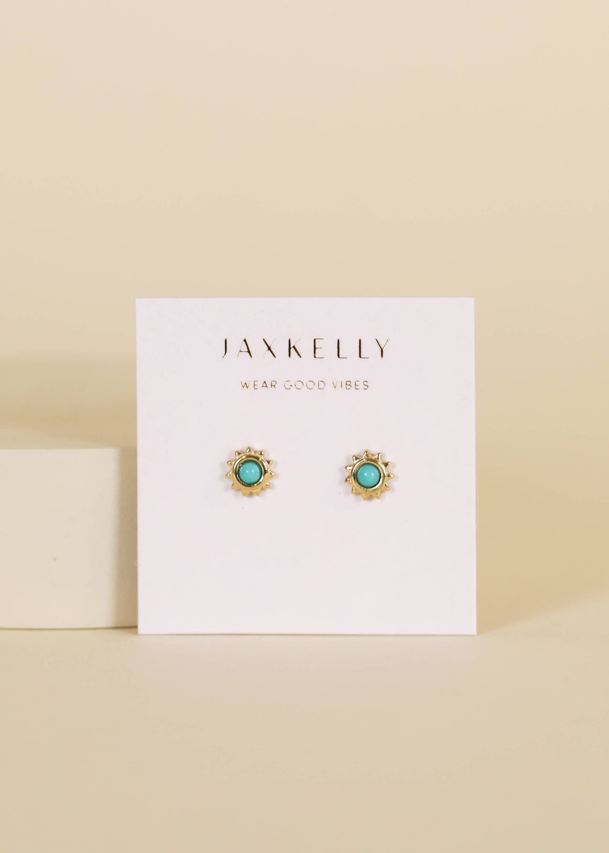 Turquoise Sun Stud Earrings