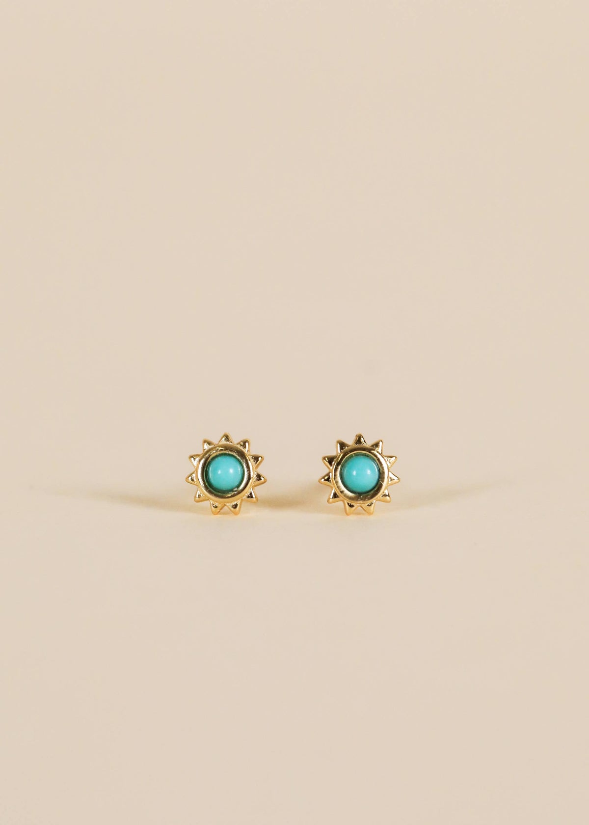 Turquoise Sun Stud Earrings
