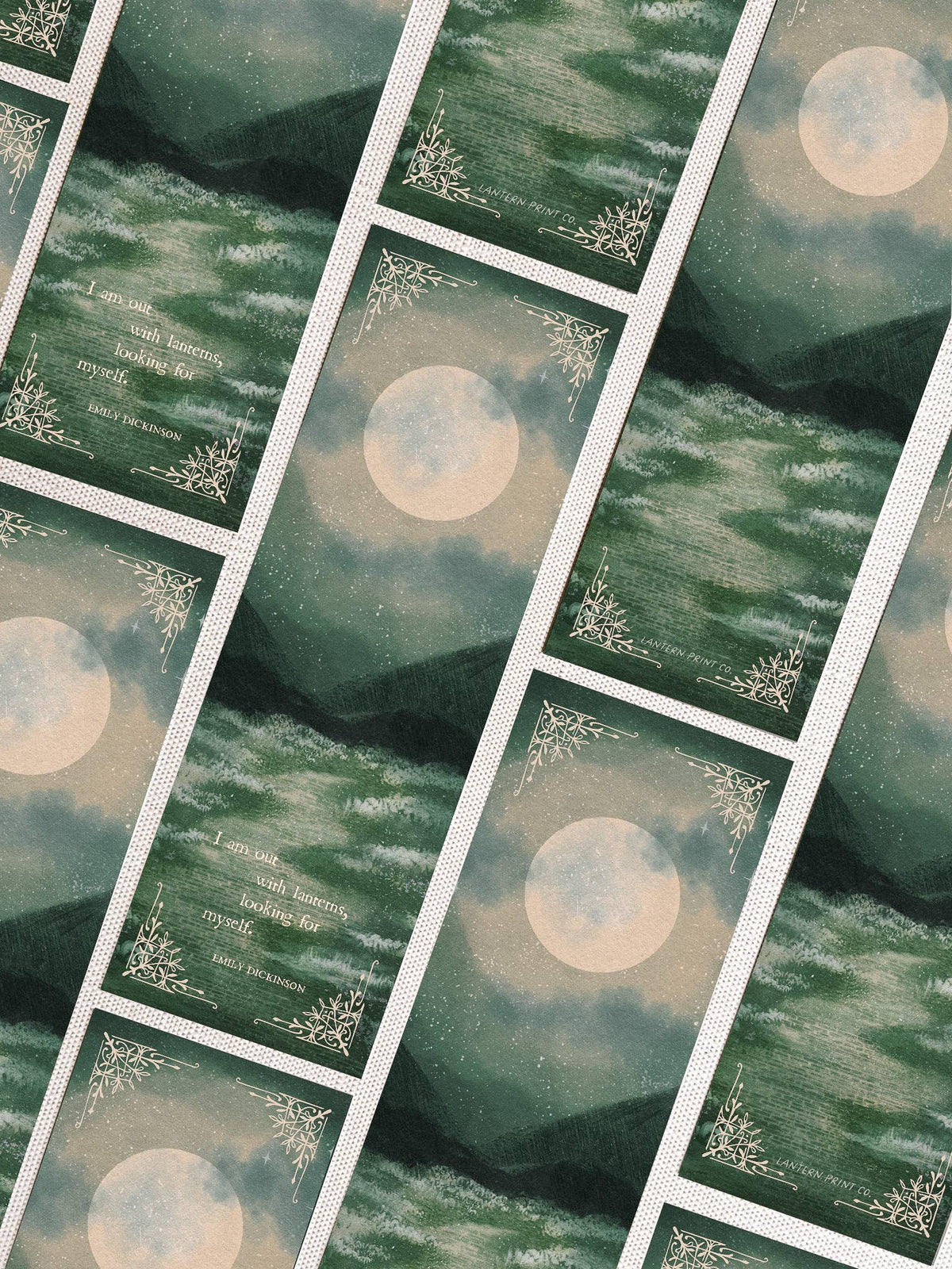 Bookmark: Moonlit Path - Literary Quote