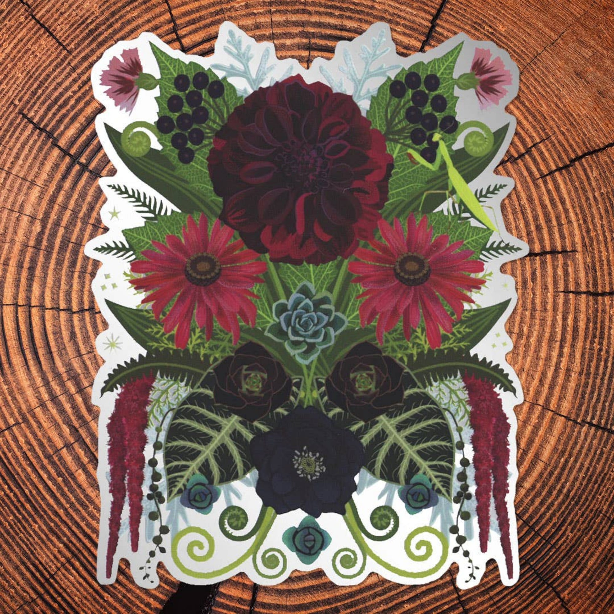 black dahlia sticker