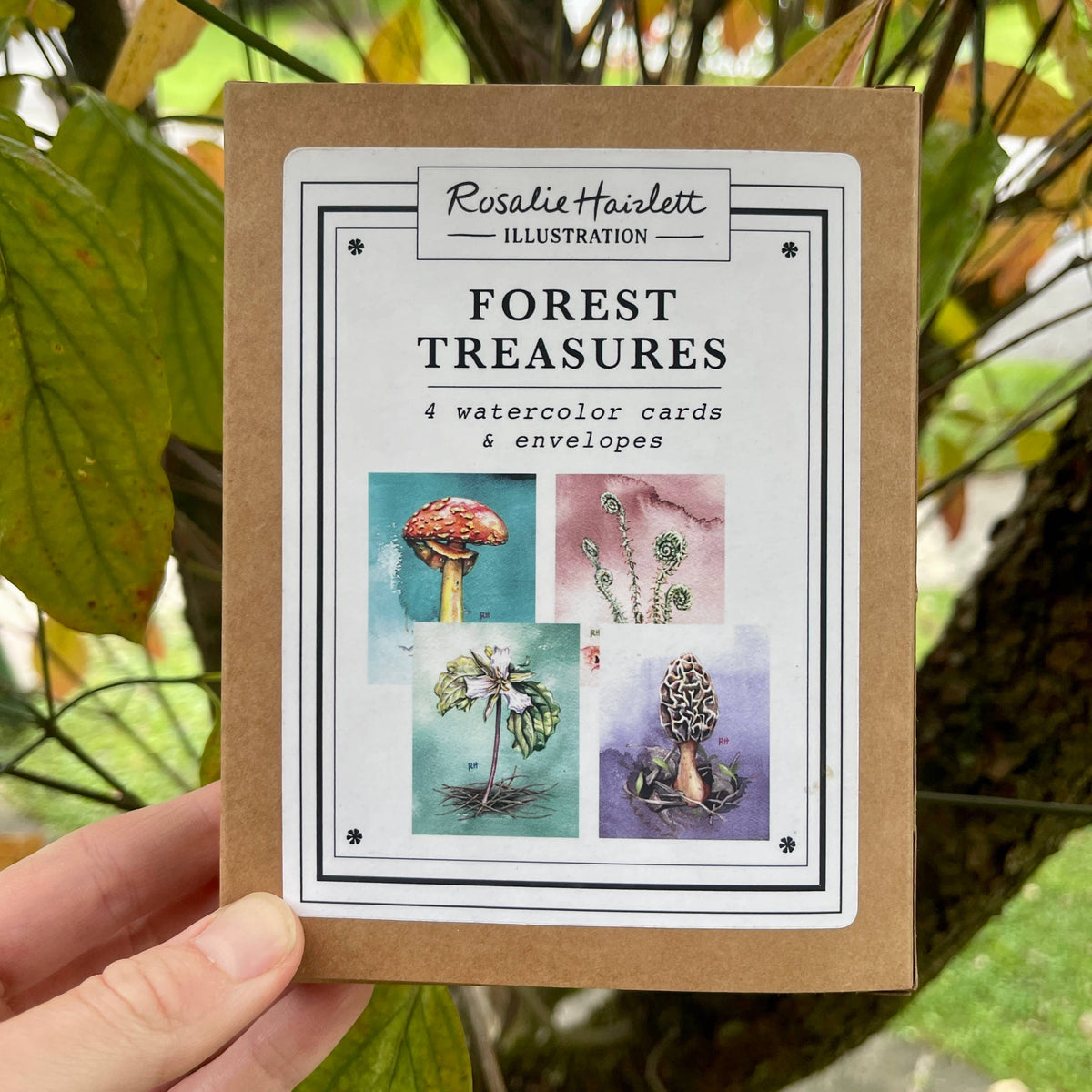 Forest Treasures  - Set of 4 Assorted Greeting Cards