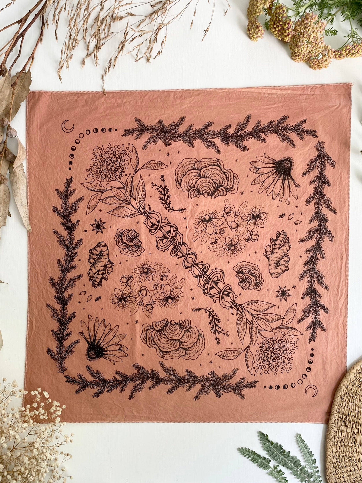 Rose Herbs of Protection Bandana
