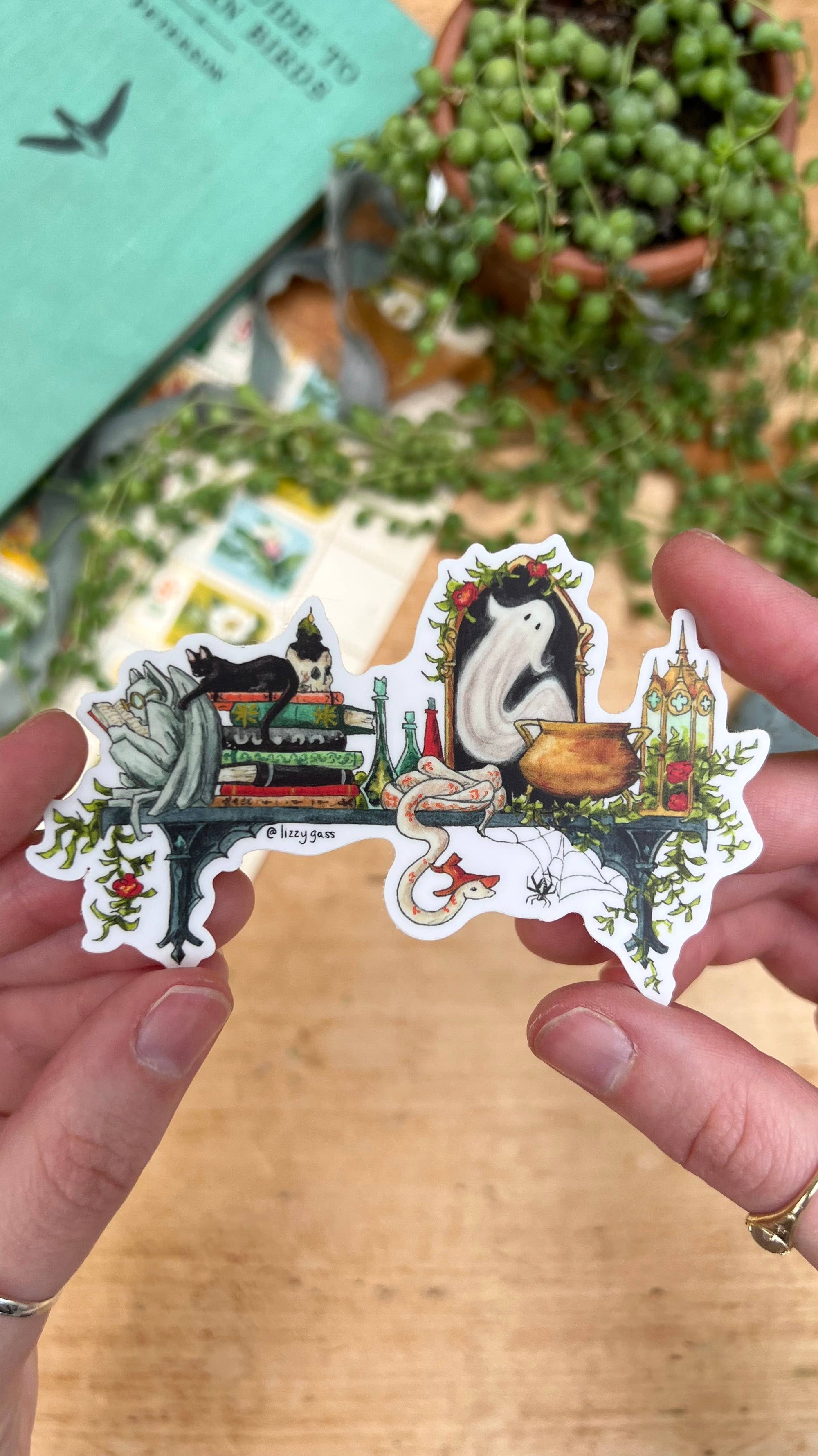 The Gothic Witch's Shelf Sticker