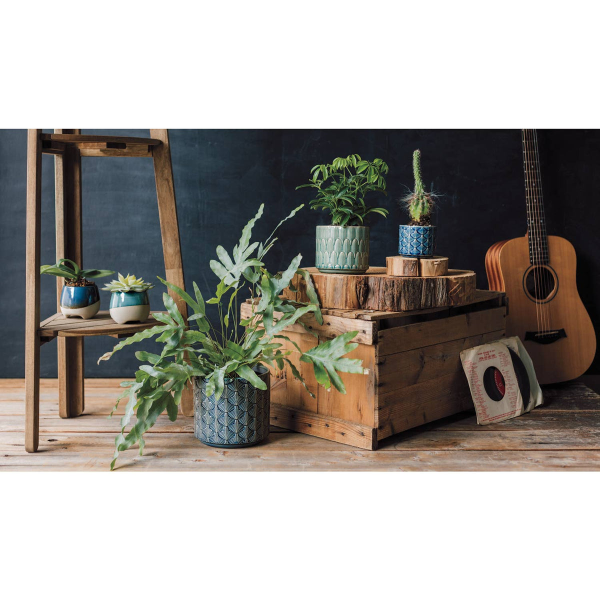 Azure Plume Plant Pot: 6.5 inch