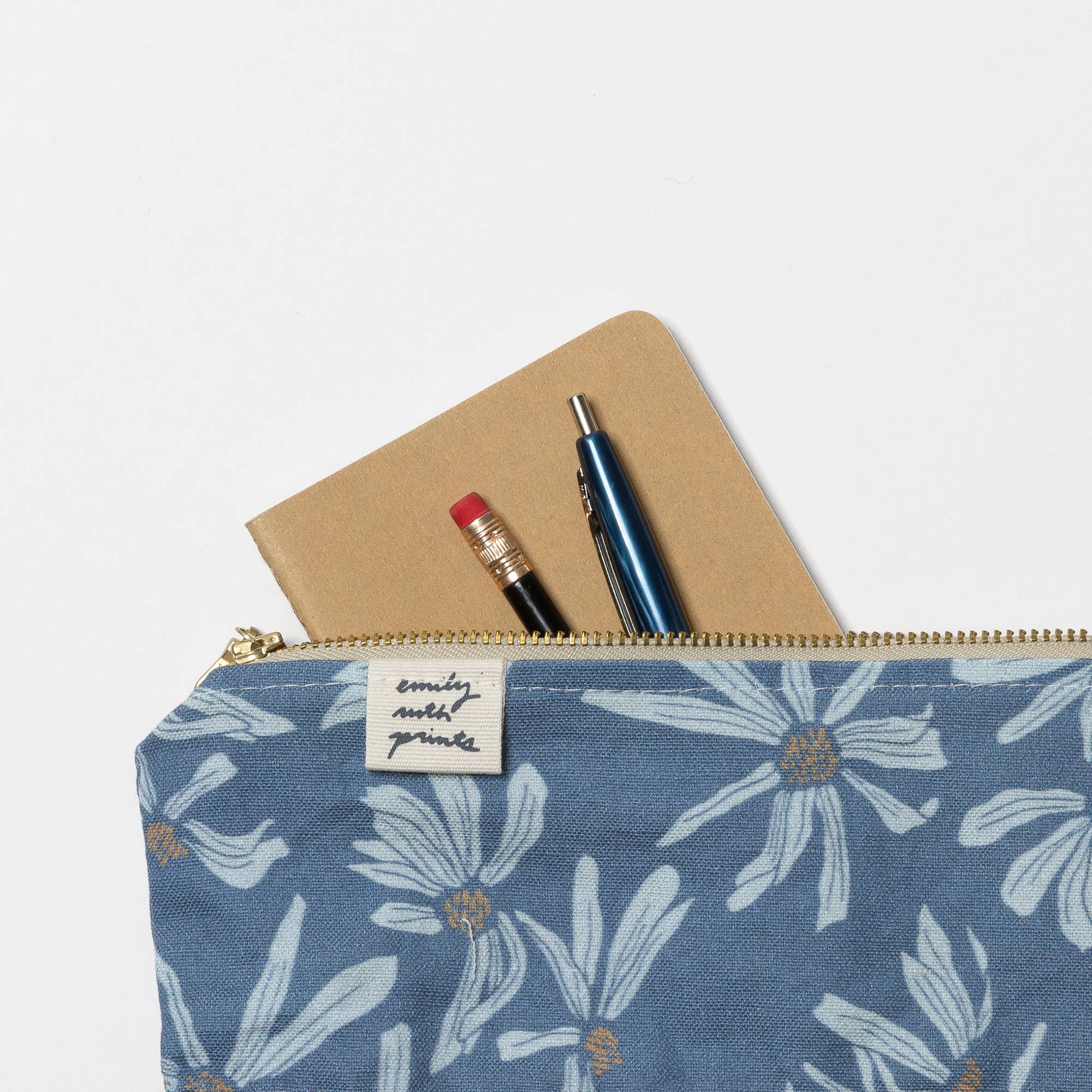 Waxed Canvas Wristlet: Daisy