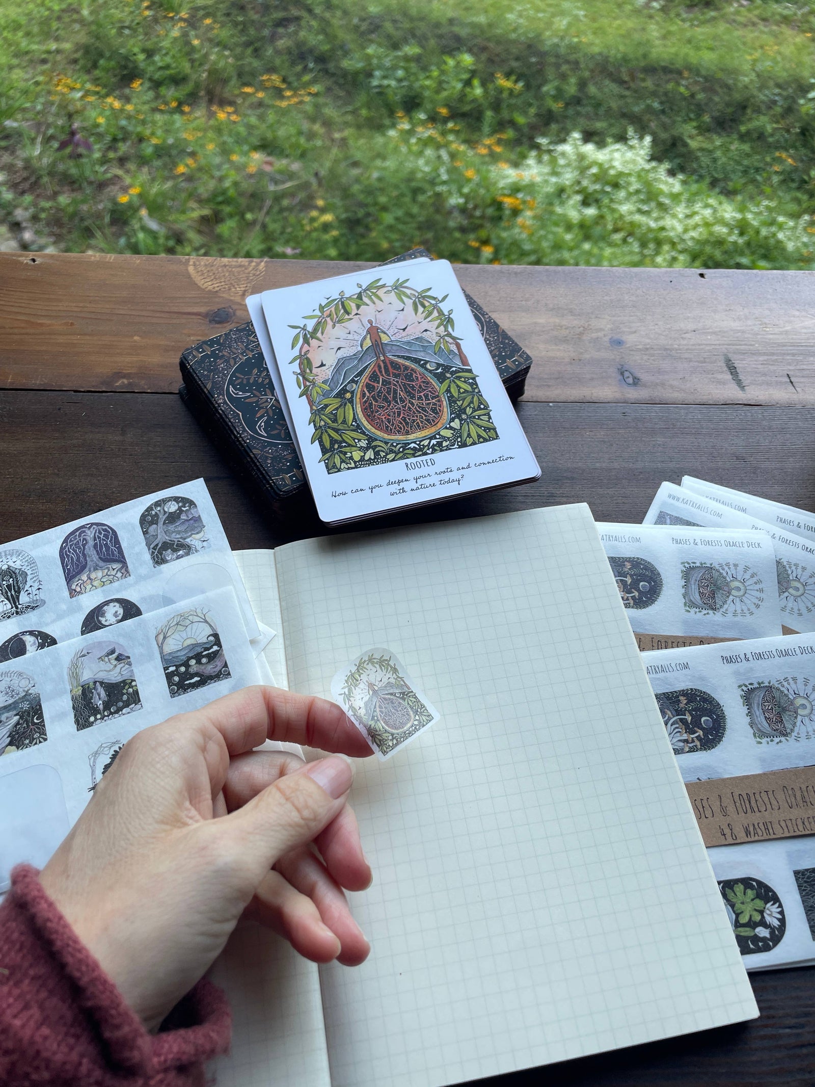 Washi Stickers of 48 Phases and Forests Oracles