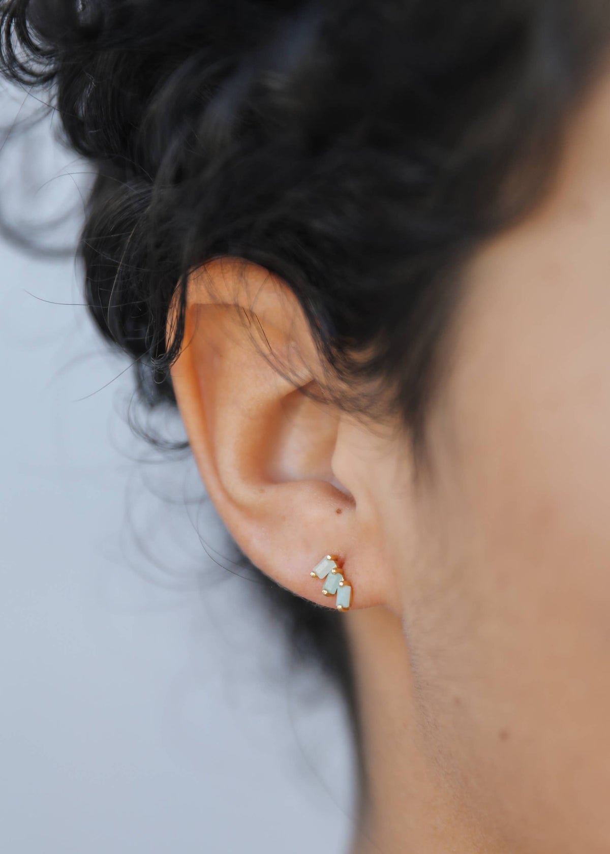 Offset Trio - Amazonite - Earrings