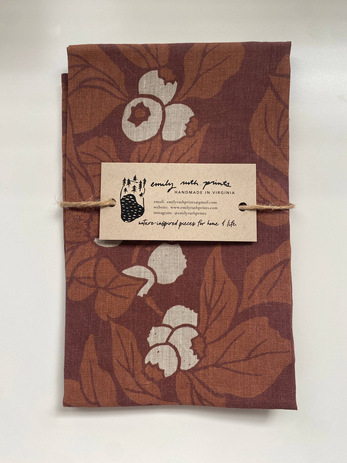 Natural Fern - Linen Tea Towel