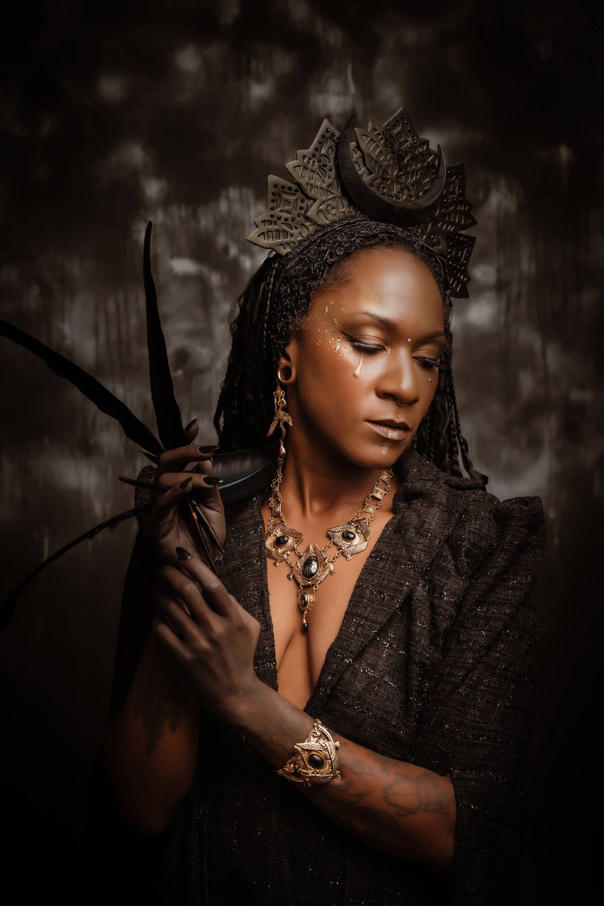 Nehkbet Shield Cuff: Jade