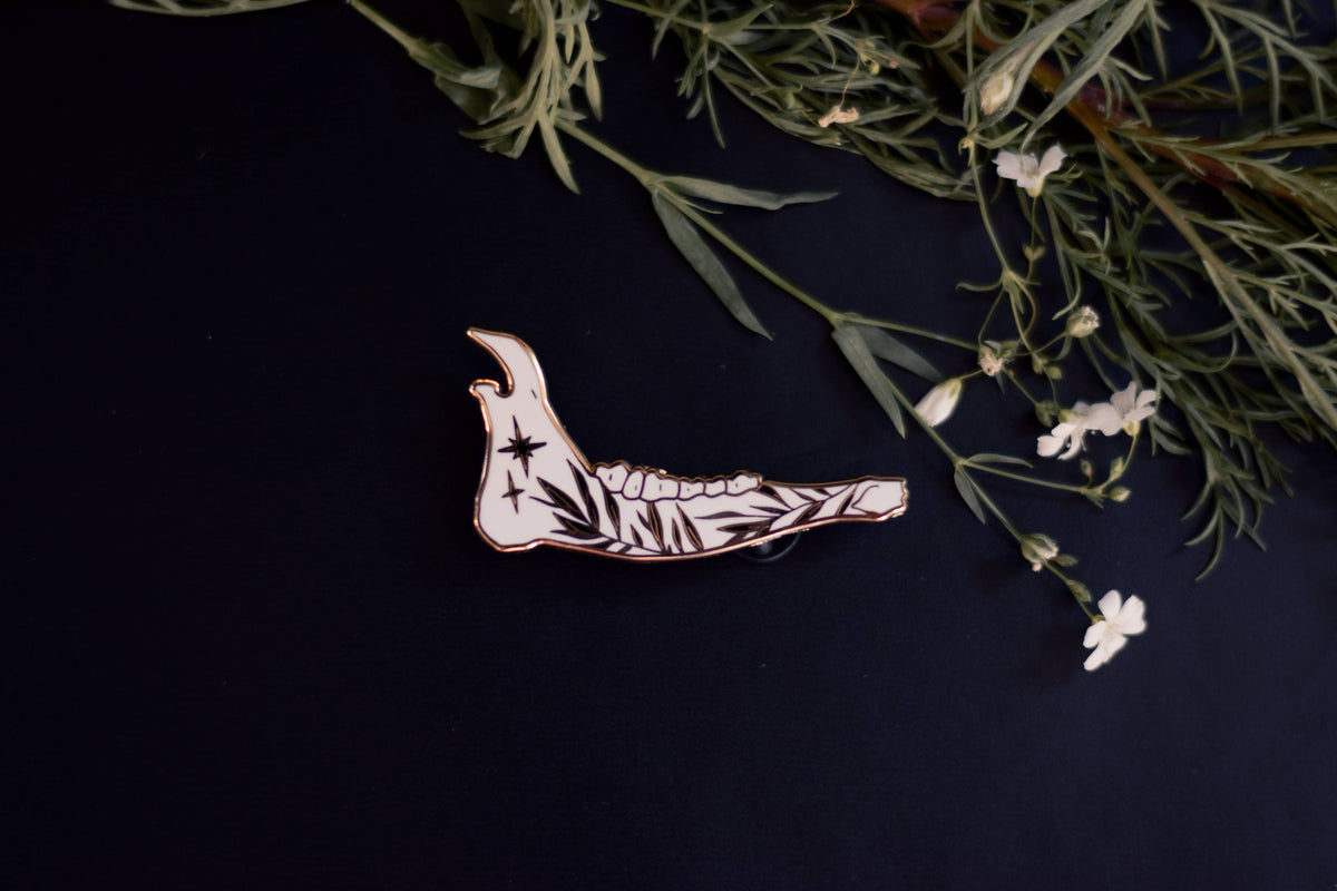 Deer Jawbone Enamel Pin