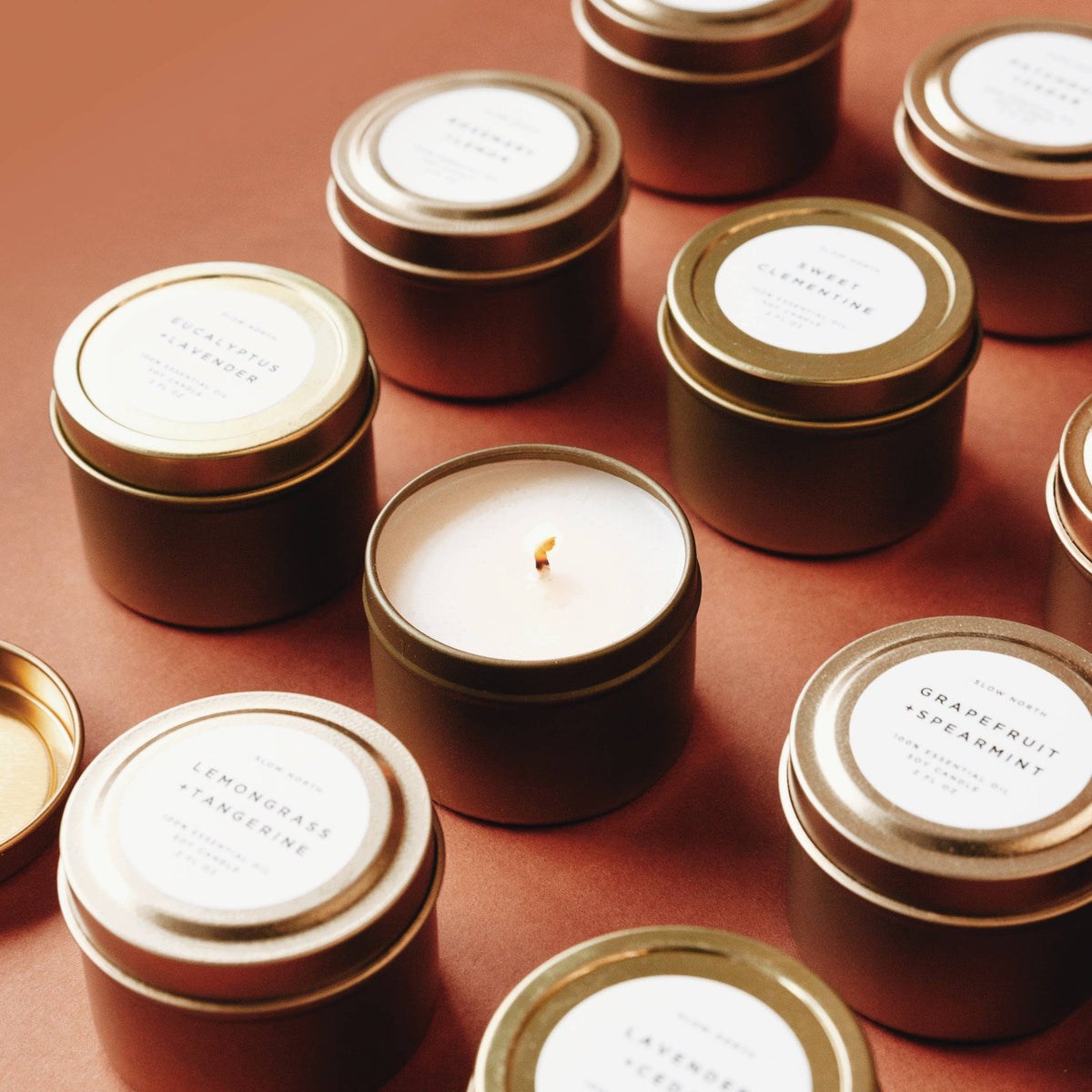 Eucalyptus + Lavender Mini Soy Candles - 2 oz