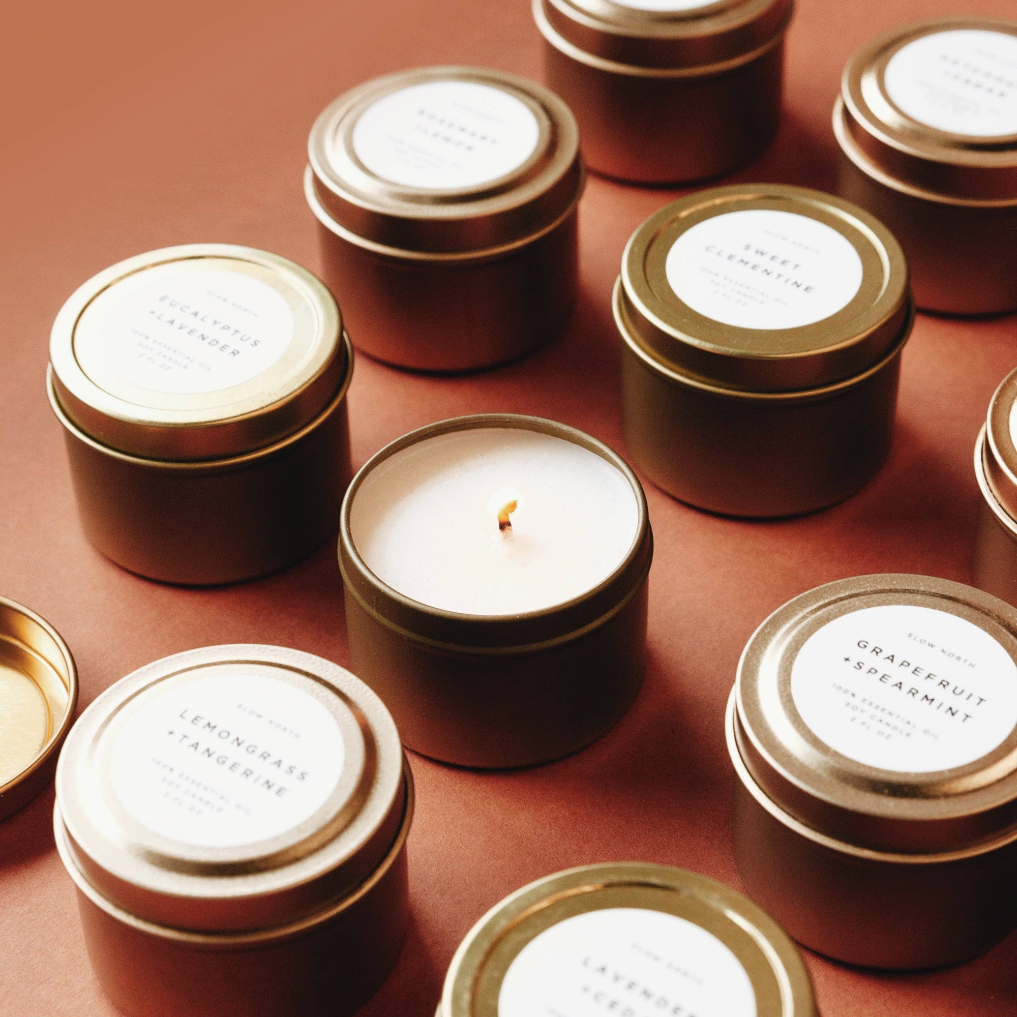 Rosemary + Lemon: Mini Soy Candles - 2 oz