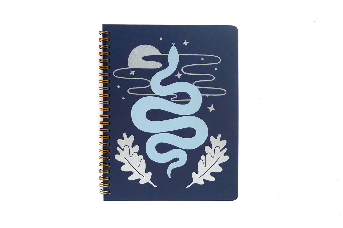 Snake Rising Coil Notebook, Large : Lined