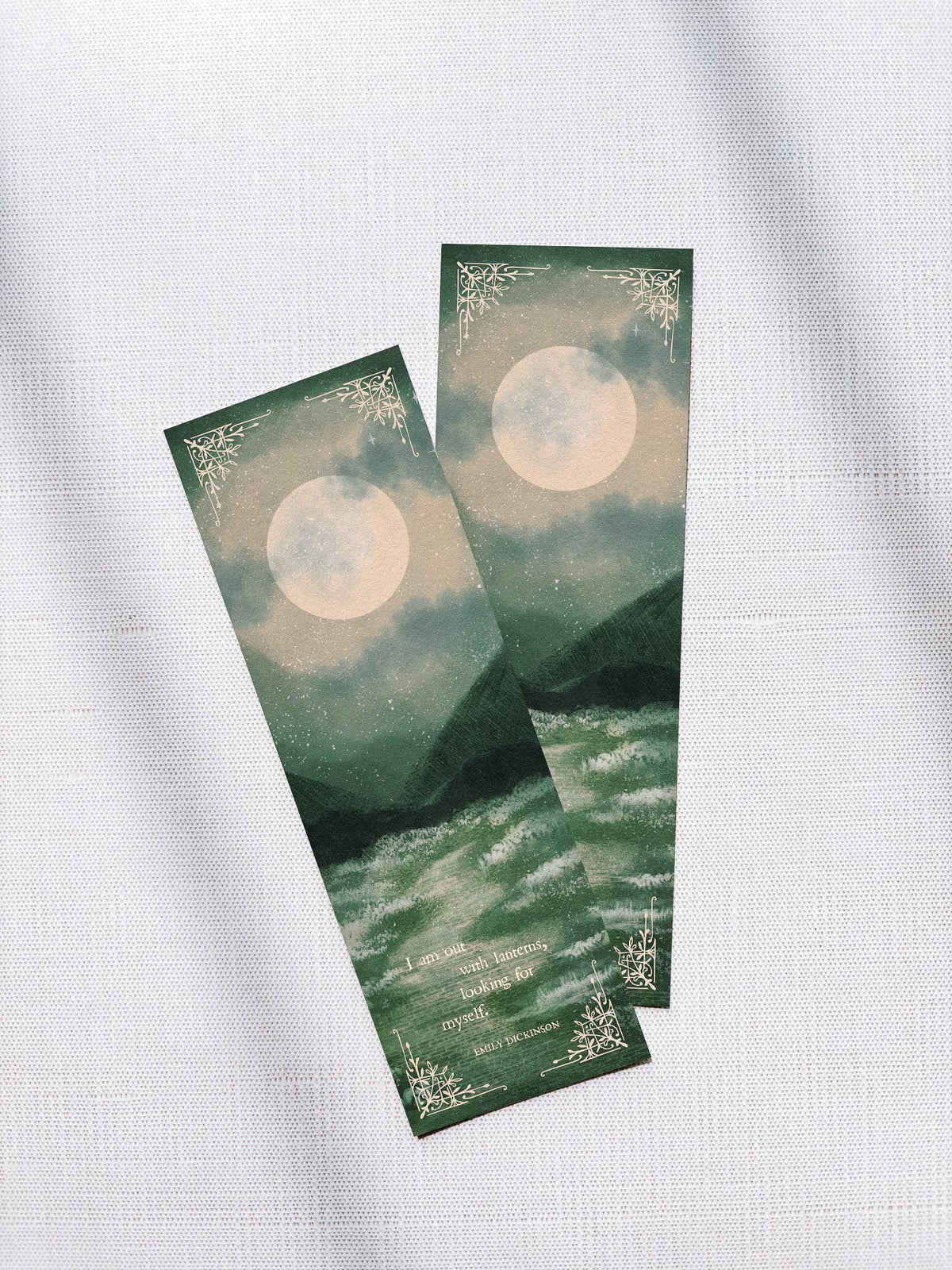 Bookmark: Moonlit Path - Literary Quote