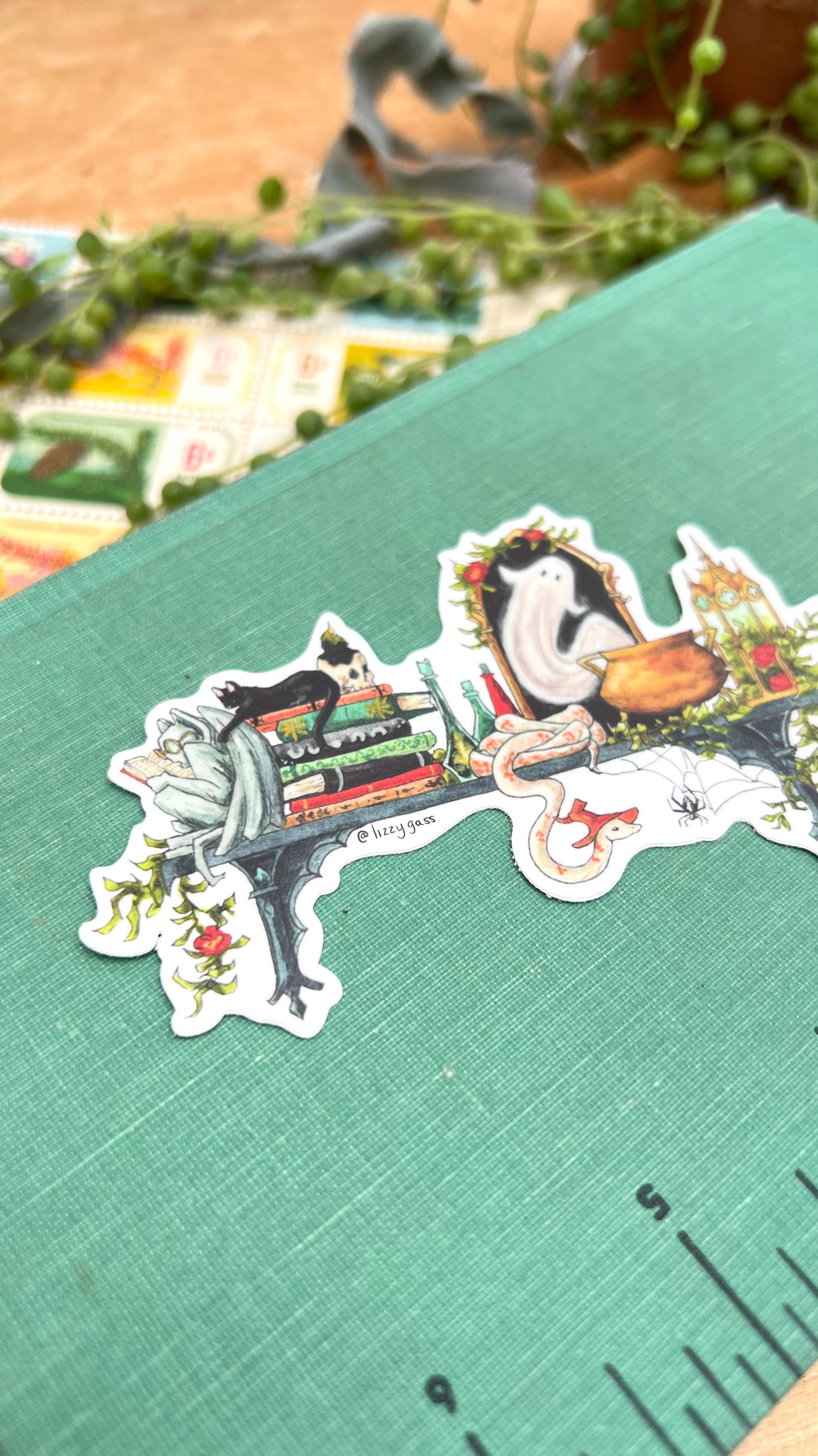 The Gothic Witch's Shelf Sticker