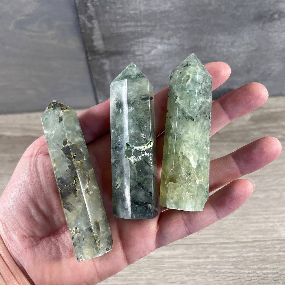 Prehnite Crystal Point