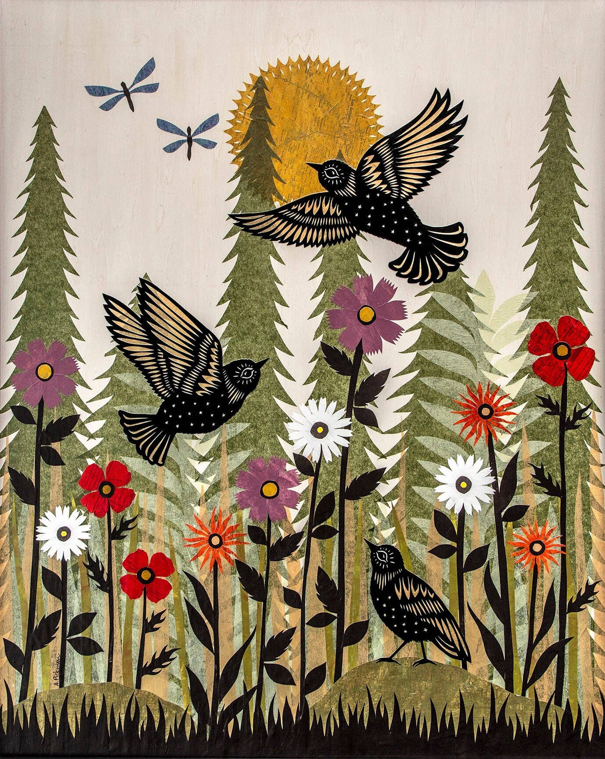 Meadowsweet - 11 x 14 inch Cut Paper Art Print