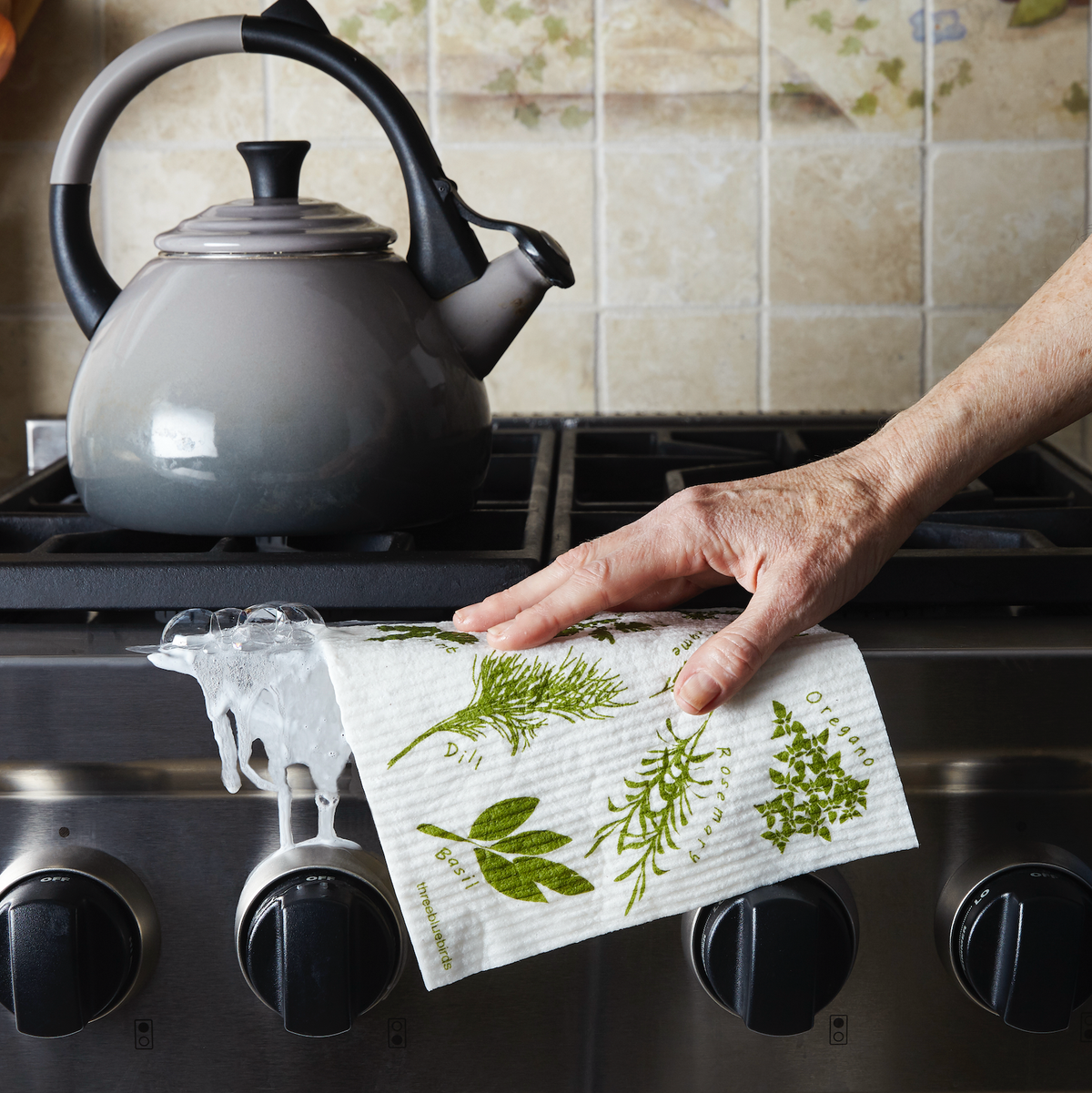 Herbs Swedish Dishcloth