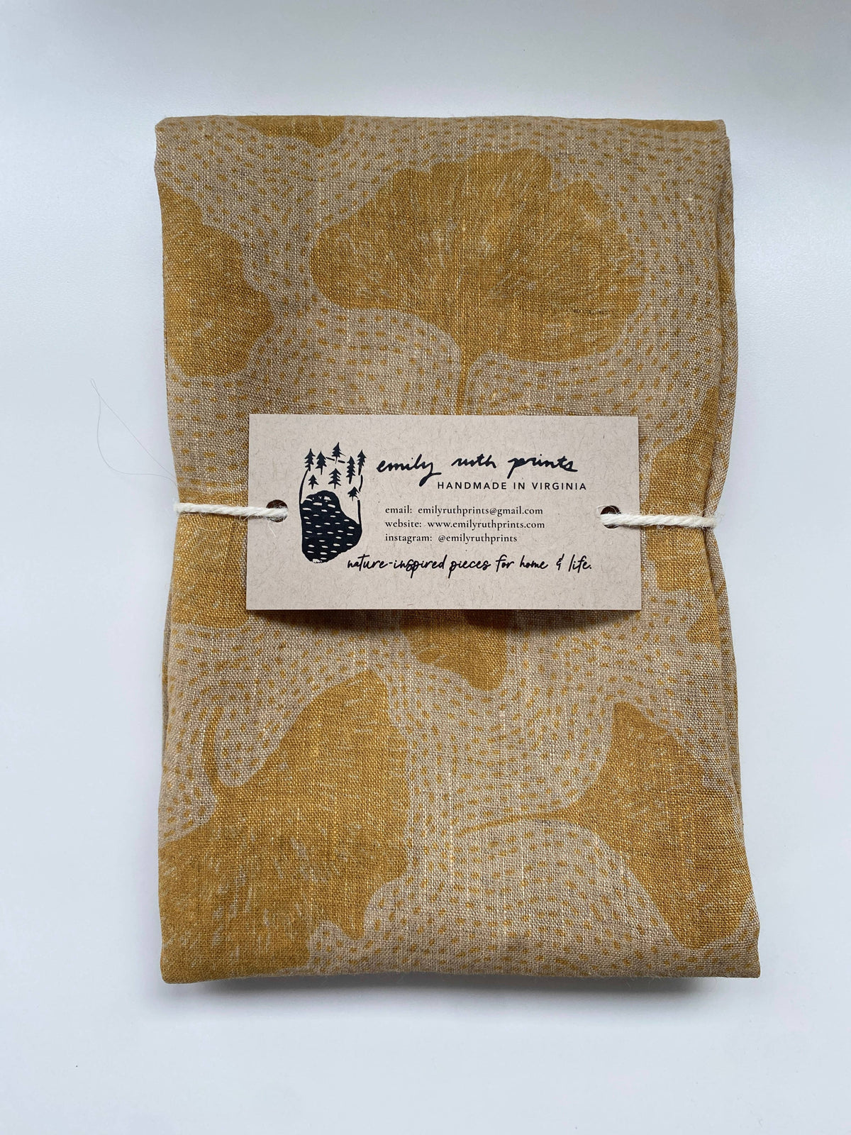 Dark Fig Linen Tea Towel