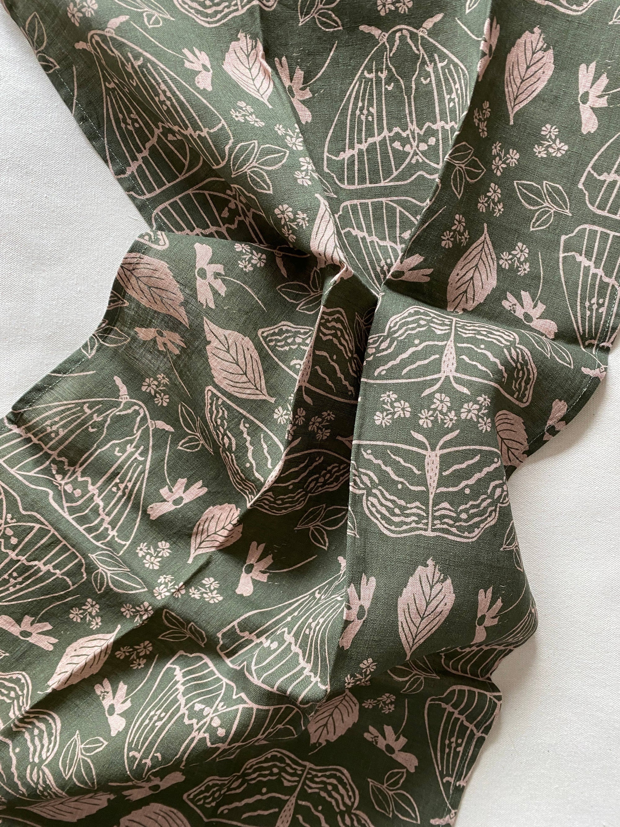 Dark Fig Linen Tea Towel