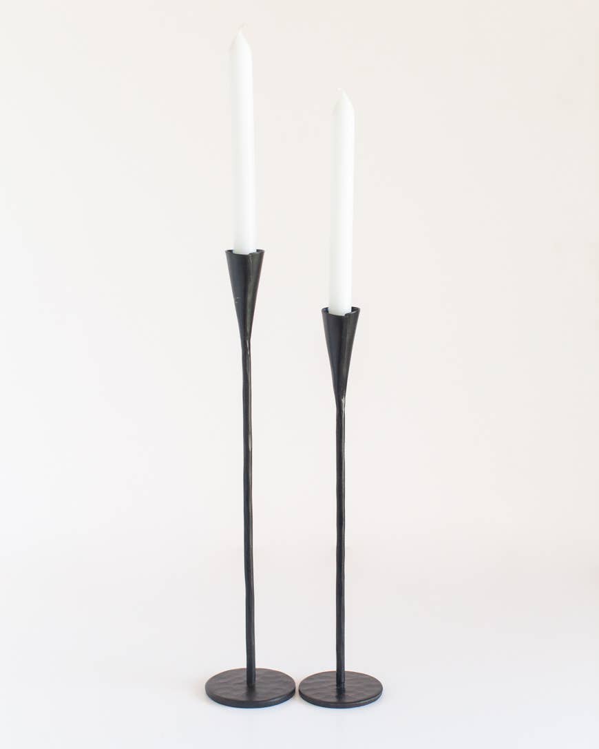 14" Phoenix Hand-Forged Iron Candle Stand