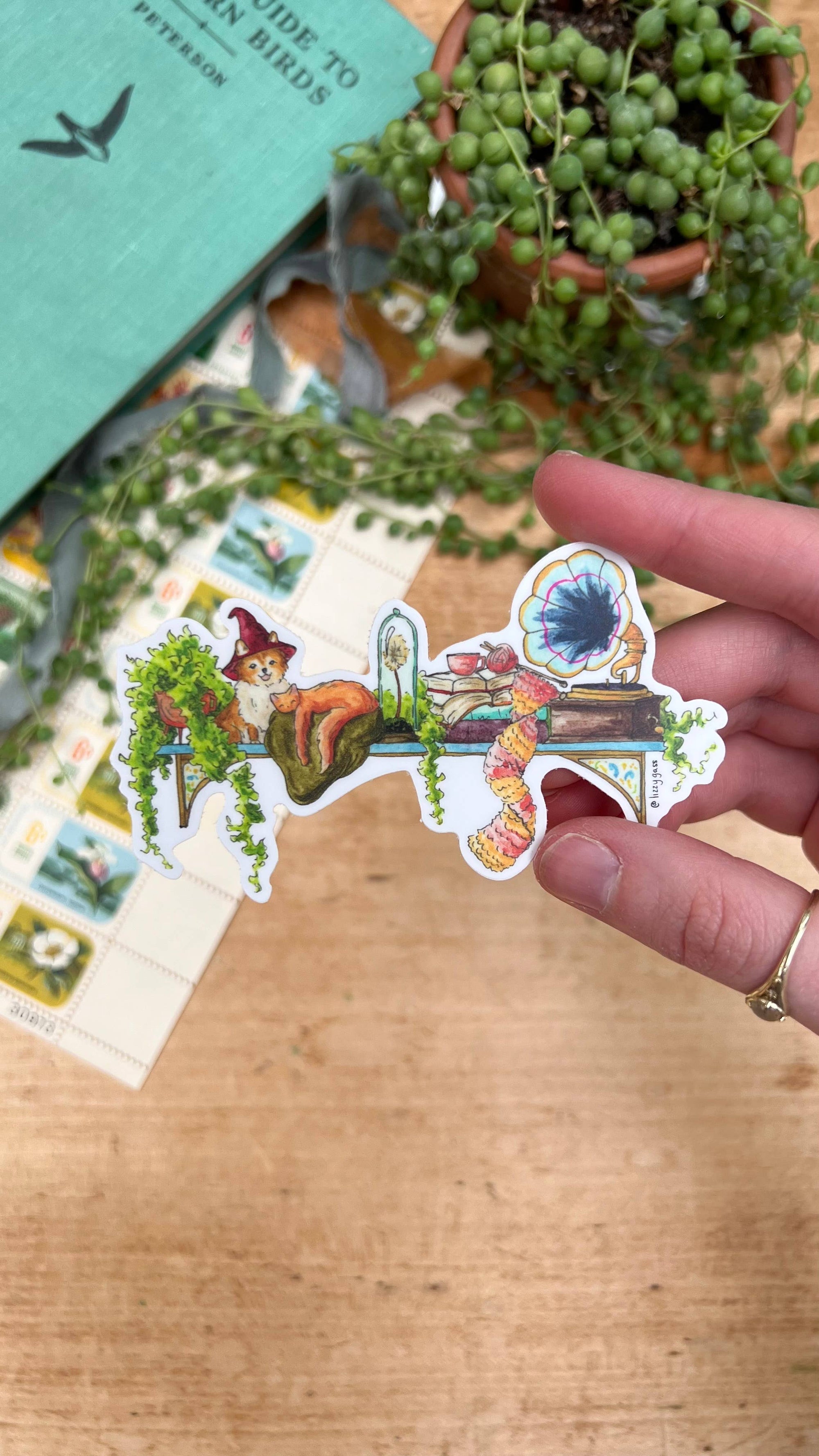 The Hedge Witch's Shelf Sticker