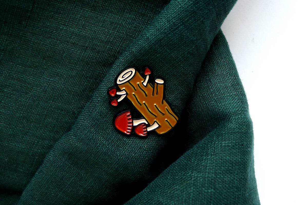 Mushroom Log Pin