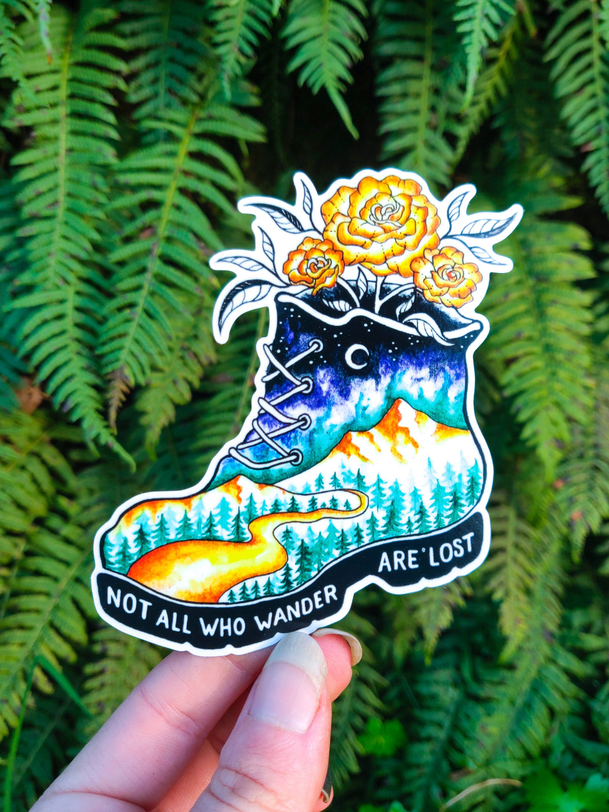 Not All Who Wander Are Lost Vinyl Sticker