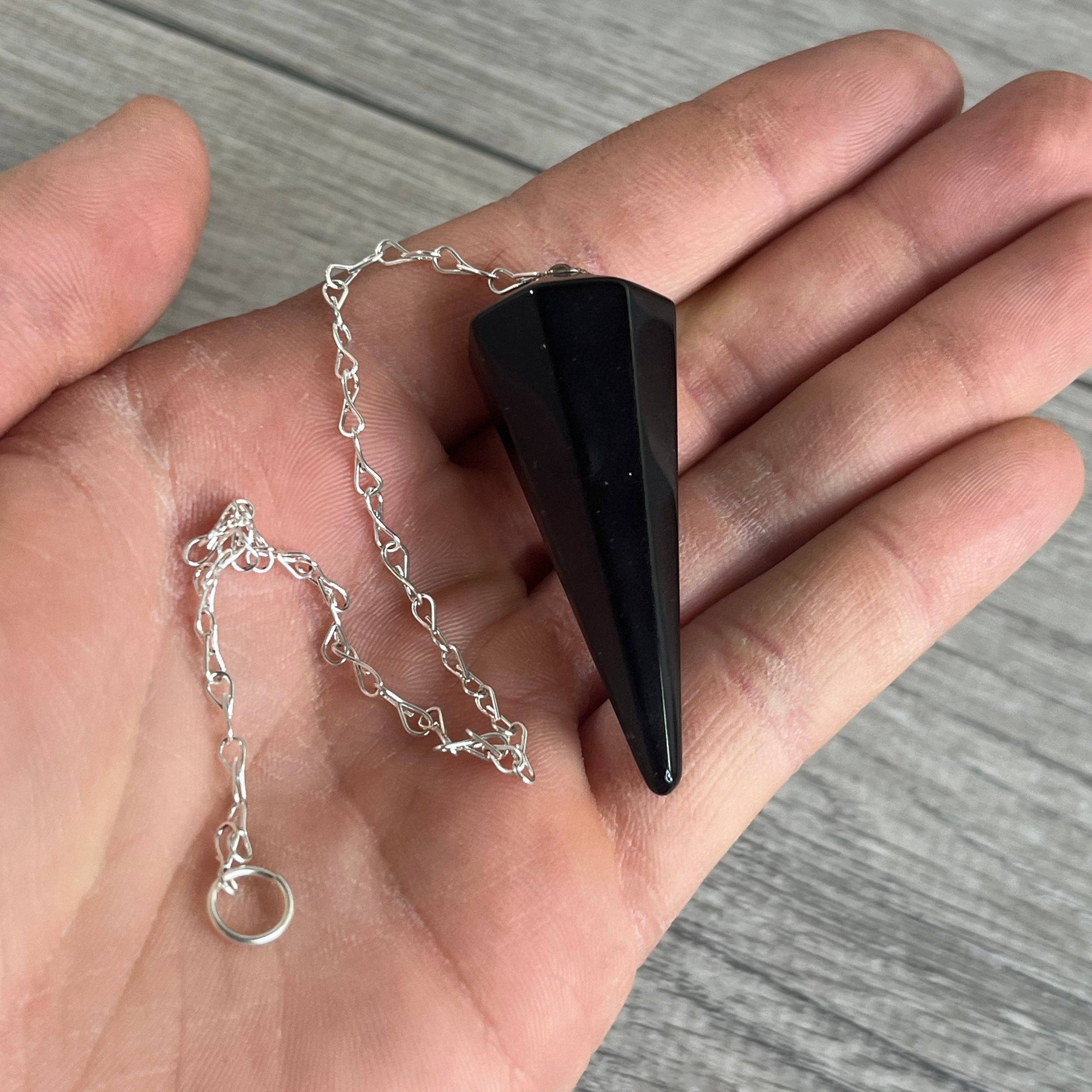 Obsidian Gemstone Pendulum