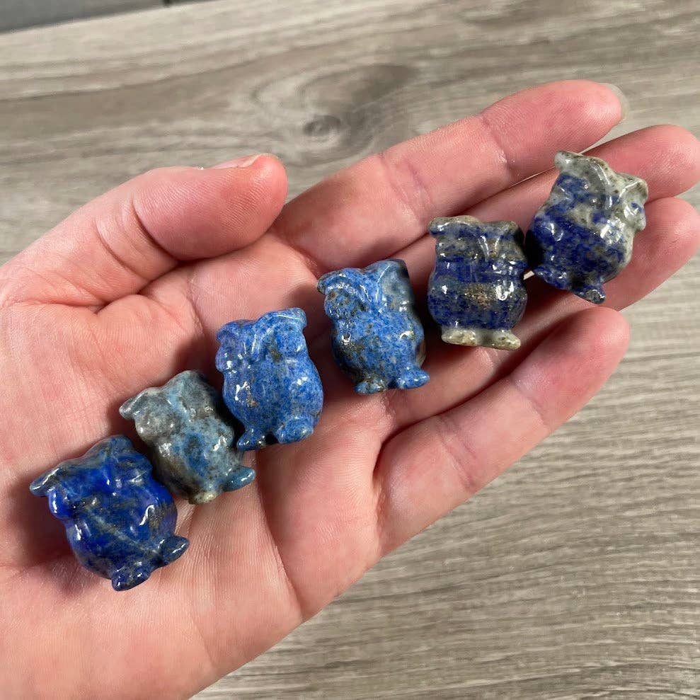 Lapis Lazuli Owl Gemstone Figurine