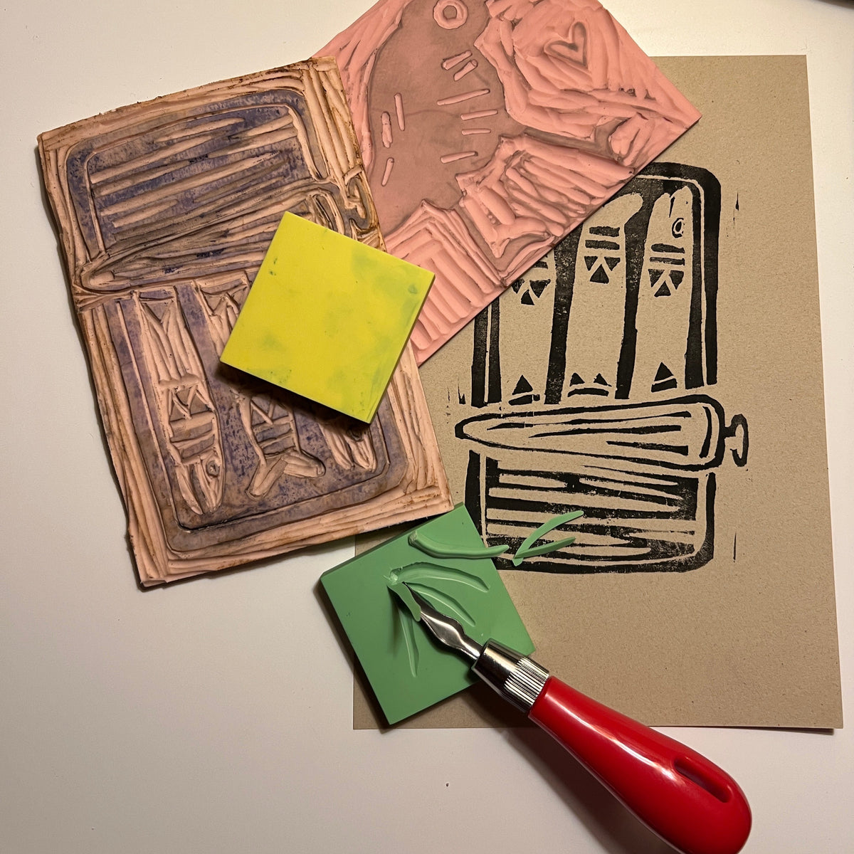 nov 15- linocut II: advanced techniques with Sam Polon