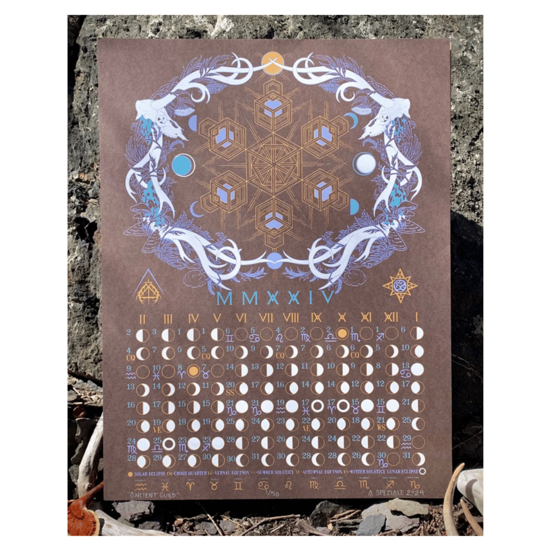 Lunar Calendar Art Print by Immortal Mountain