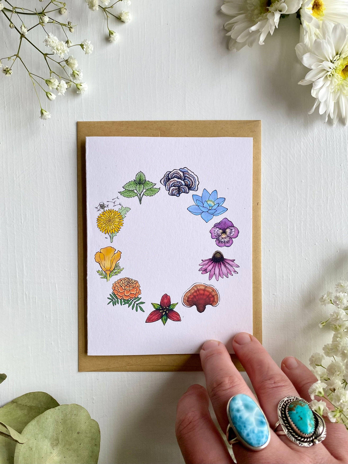 Rainbow Herbs Card