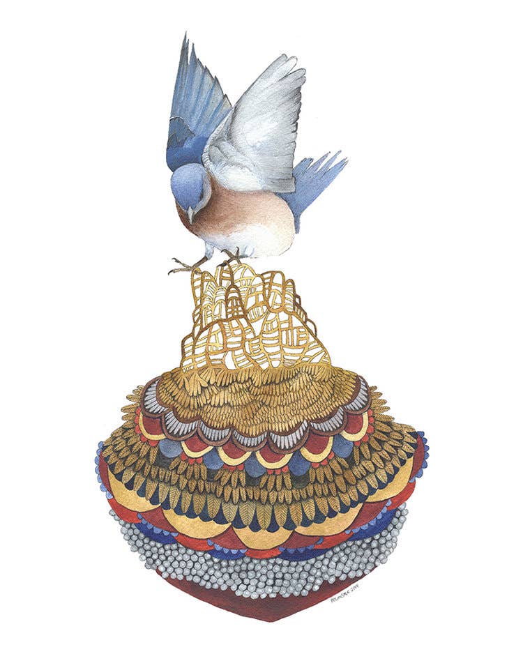 Bird II: Quilted Bundles (8&quot; x 10&quot; Print)